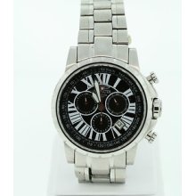 Invicta Men's Elite Chronograph Black Dial Stainless Steel Watch 4207