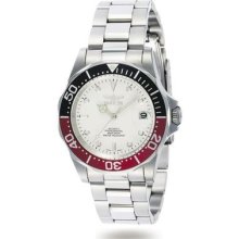 Invicta Mens Pro Diver Silver-tone White Automatic Stainless Steel Watch 9404