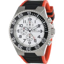 Invicta Men's Pro Diver Collection Black And Red Polyurethane Watch