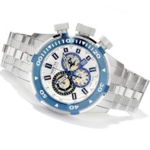 Invicta Mens Reserve Bolt Swiss Made Chronograph Blue Ip Bezel Bracelet Watch