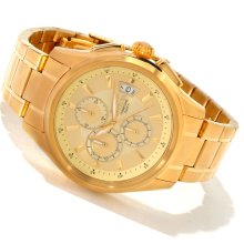 Invicta Men's Specialty Collection Chronograph Gold Dial 18k Gold Ion-plated Sta