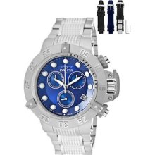 Invicta Men's Subaqua Noma Iii Chronograph Blue Watch Set 10545 W/ 3 Slot