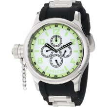 Invicta Russian Diver Chronograph White Dial Black Polyurethane Watch 1929