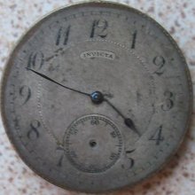 Invicta Vintage Pocket Watch Movement & Dial 43 Mm. Balance Broken To Restore