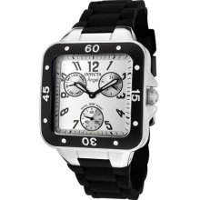 Invicta Women's Angel Silver Dial Black Rubber ...
