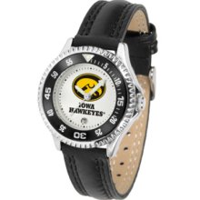 Iowa Hawkeyes Competitor Ladies Watch with Leather Band