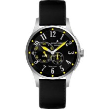 Jacques Lemans London Automatic 1-1526A Gents Black Leather Strap Watch