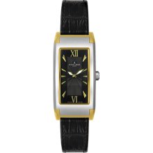 JACQUES LEMANS Watches Women's Geneva Black Leather Black Leather Bla