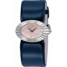 Jill Stuart Lauren Ladies Watch with Navy Leather Band