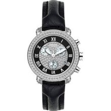 Joe Rodeo Women's Passion Black Leather Strap Diamond