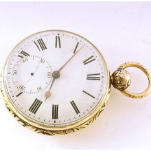 John Moncas 18k Solid Gold Pocket Watch Lever Fusee Swingout Case Liverpool 1801