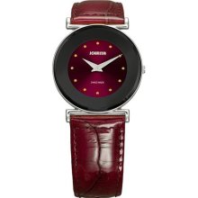 Jowissa Women's J3.011.M Elegance 30 mm Maroon Dial Leather Watch ...