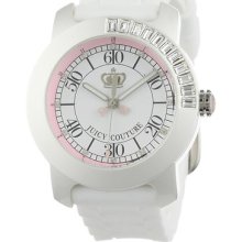 Juicy Couture 1900751 Women's Bff White Silicone Strap Watch