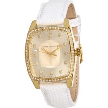 Juicy Couture 1900978 Beau White Leather Strap Ladies Watch In Original Box