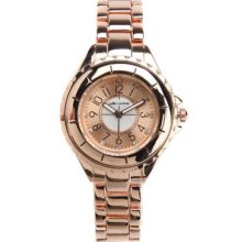 Jules & James Jj1141 Ladies Rose Gold Round Notch Bezel Watch