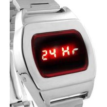 Just Released Led Watch 70s Style Genuine Chrome Retro Stainless Steel Digital
