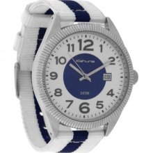 Kahuna Mens Watch-blue And White Canvas Strap-nw0242