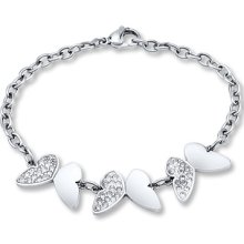 Kay Jewelers Butterfly Bracelet Crystal Stainless Steel- Bracelets
