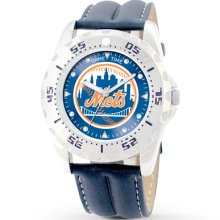 Kay Jewelers Men s MLB Watch New York Mets Stainless Steel/Leather- Men's Watches