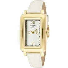 Kenneth Jay Lane Watches Women's White Textured Dial White Genuine Pat