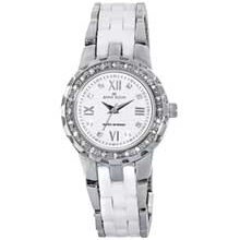 Ladies' Anne Klein Swarovski Crystal and White Ceramic Inlay Watch (Model: 109457WTSV) montblanc refills