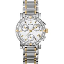 Ladies' Bulova Stainless Steel Two-Tone Chronograph Watch with