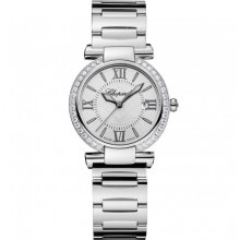 Ladies Chopard Imperiale Silver Dial Diamonds Steel 28mm Watch 388541-3004