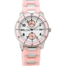 Ladies Guess Pink Chronograph G95389l Watch