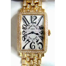 Ladies Large Franck Muller Long Island Jewelry 1002QZDB Watch