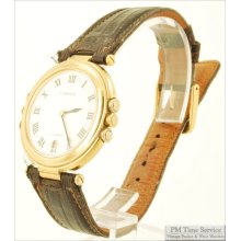 Lassale by Seiko 3J vintage quartz wrist watch with date, thin-model round gold-toned & stainless steel case, inscription, white dial