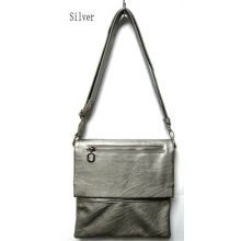 Leather Like Cross Body Bag With Signature Webbing Detail