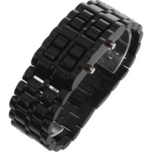 Led Digital Samurai Lava Wrist Watch Plastic Sports Style Mens Womens Unisex