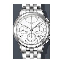 Longines Flagship Column-Wheel Chrono Steel 39mm Watch - White Dial, Stainless Steel Bracelet L48034126 Chronograph Sale Authentic