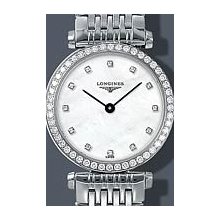Longines La Grande Classique Mini Diamond Bezel 24mm Watch - Mother of Pearl Dial, Stainless Steel Bracelet L42410806 Sale Authentic