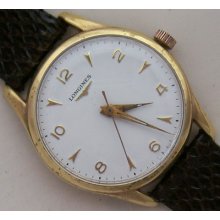 Longines Mens Wristwatch Gold Filled Case 36 Mm. In Diameter Cal. 12.68zs