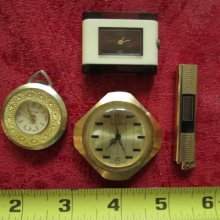 Lot 4 Vintage Ladies Watch Movements For Parts / Repair Rare Design 3 Mechanical