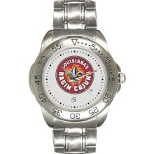 Louisiana-Lafayette Ragin Cajuns watches : Louisiana-Lafayette Ragin Cajuns Men's Gameday Sport Watch with Stainless Steel Band