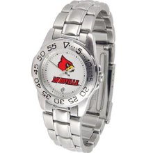 Louisville Cardinals Womens Steel Sports Watch