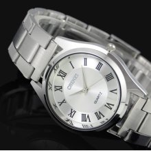 Lovers Mens/women Elegant Quartz Blue Dial Roman Number Wristwatch Luxury Free