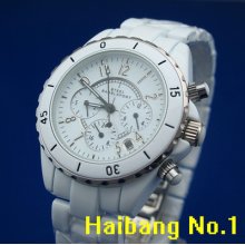 Luxury Men's Day Date Analog Quartz Classic Sports Hot Gift Watch White