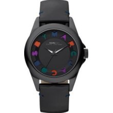 Marc By Marc Jacobs Watch Women's Dreamy Logo Black Patent Leather Strap Mbm119