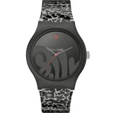 Marc Ecko Mens Artifaks Black Plastic Case Strap Watch E06536m1