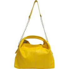 MEDIGRIFFE Italian Made Yellow Leather Designer Handbag Shoulder Bag