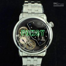 Men Luxury Mechanical Watch Automatic Black White Ddial Watch 98157g