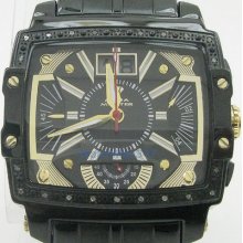 Mens Aqua Master Watch Jojo Techno Jojino Joe Rodeo Canary Cz Bling Iced Aqwm50