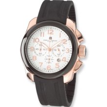 Mens Charles Hubert Rose Gold-plated Stainless Chrono Watch