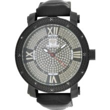 Mens Ice Mania Im1103 Joe Rodeo Jojino Black Face Illusion Dial 12 Diamond Watch