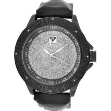 Mens Ice Mania Im3027 Joe Rodeo Jojino Black Tone Illusion Dial 8 Diamond Watch