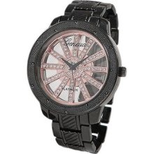 Men's Iced Out Gunmetal And Rose Gold Cz Geneva Platinum Hip Hop Bling Watch