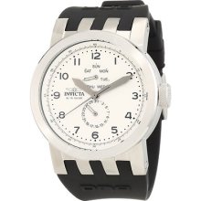 Mens Invicta 10389 Dna Vintage White Dial Black Day Date Classic Watch